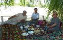 uzbek family at lunch