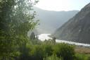 the mighty panj river - border to afghanistan