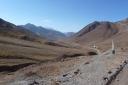 descent from kyzyl art pass, kyrgystan