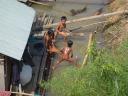 bathing boys - mekong, cambodia